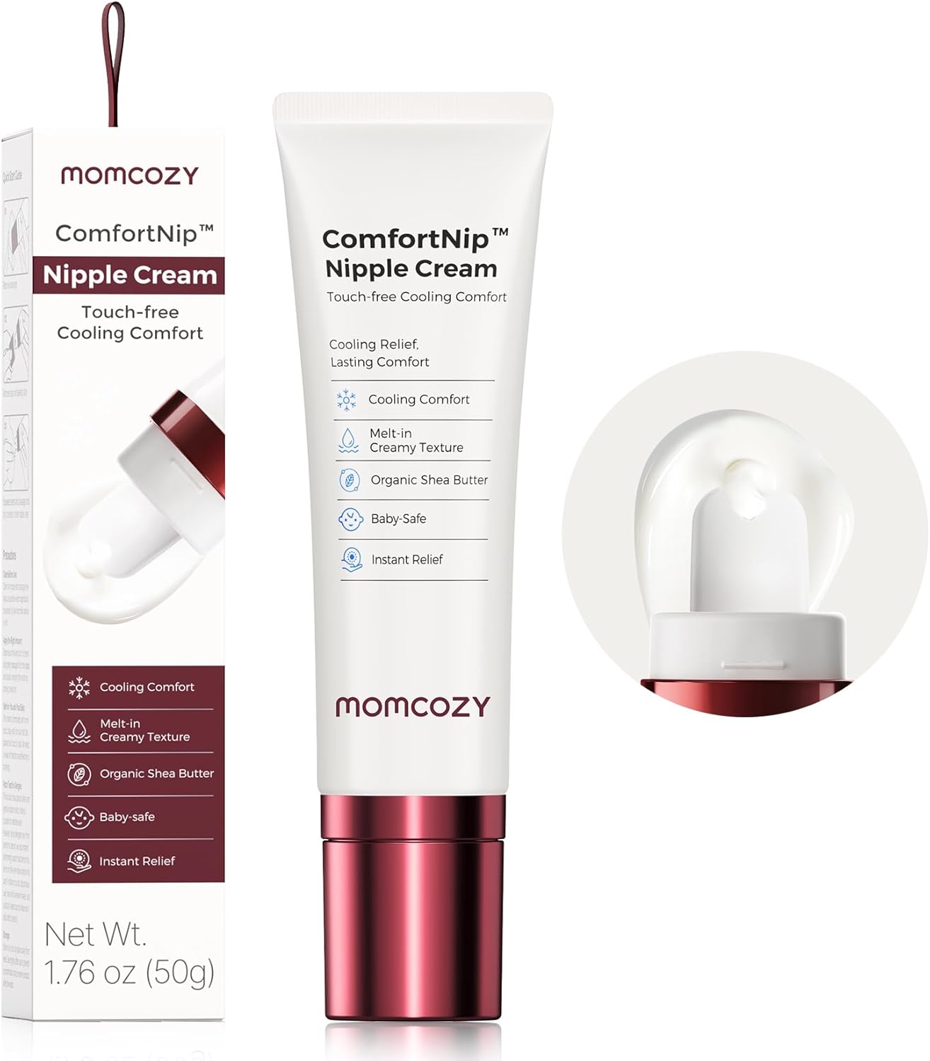 Krem për thithka Momcozy NM002 Cooling, me aplikator qeramik, lanolin-free, 50g